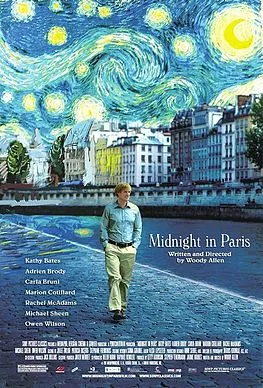 《午夜巴黎》(Midnight in Paris,2011年),伍迪·艾伦的浪漫喜剧和奇幻电影