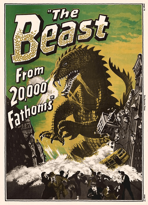 《原子怪兽》(The Beast from 20,000 Fathoms)
怪兽之王哥斯拉:从1954年到全球文化符号
