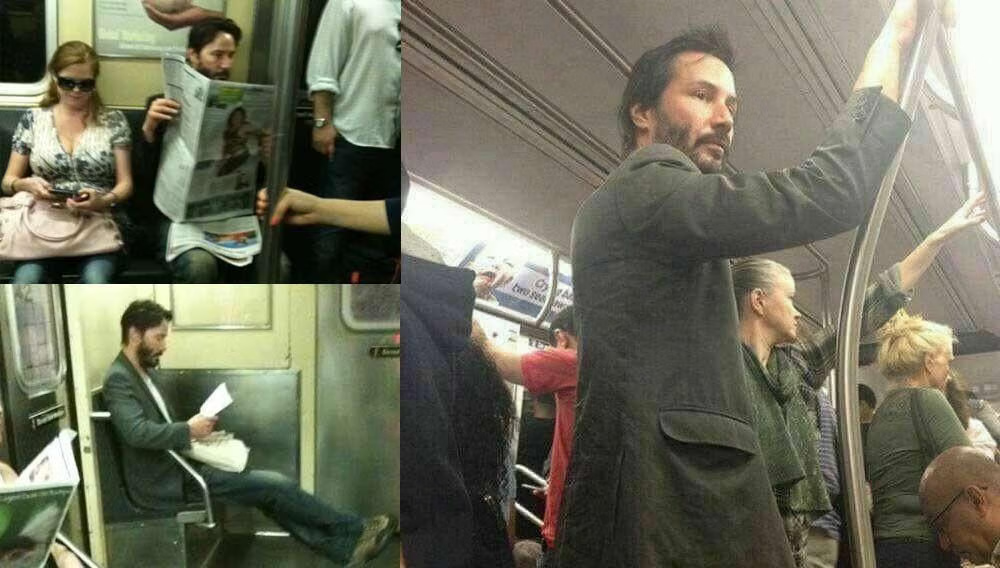 常年坐地铁的基努·里维斯(Keanu Reeves)